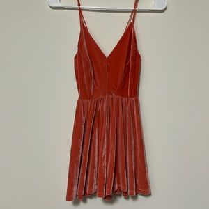 URBAN OUTFITTERS Coral Pink Open Back Romper - Size XS